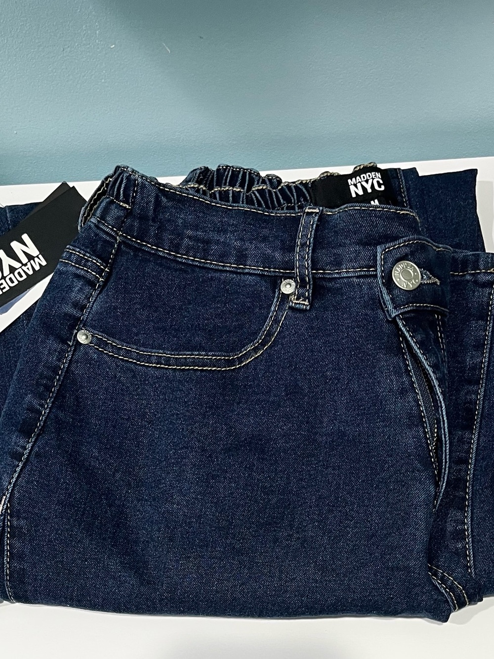Madden NYC Slim Fit Men's Dark Blue Jeans